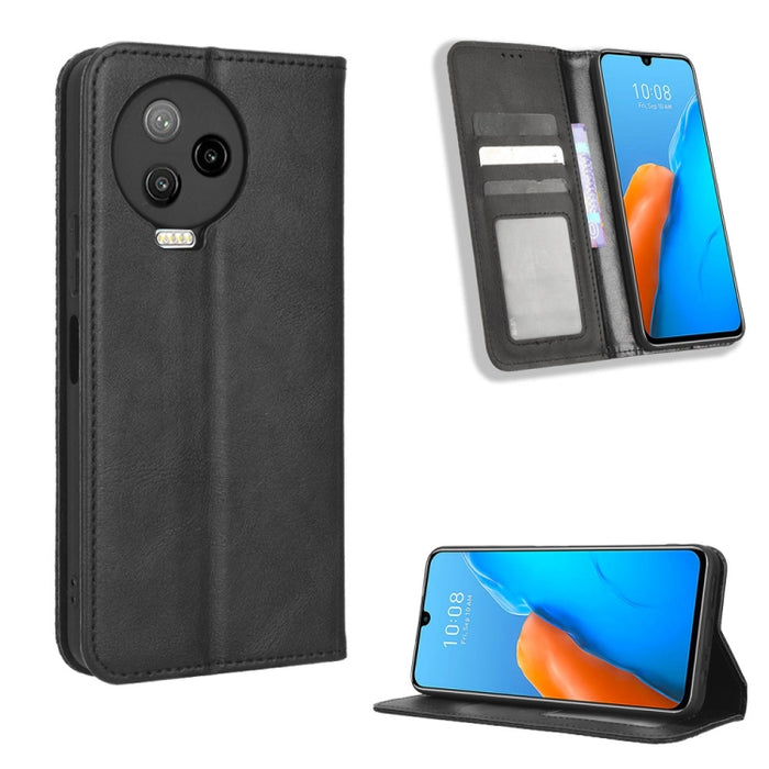 Caja de teléfono de cuero con textura retro con hebilla magnética, For Tecno Pop 6 Pro BE8, For Infinix Hot 20i, For Infinix Note 12 Pro 4G X676B, For Tecno Pova Neo 2, For Xiaomi Redmi 11 Prime 4G, For Xiaomi Redmi A1+, For Xiaomi Redmi Note 12 5G    ...