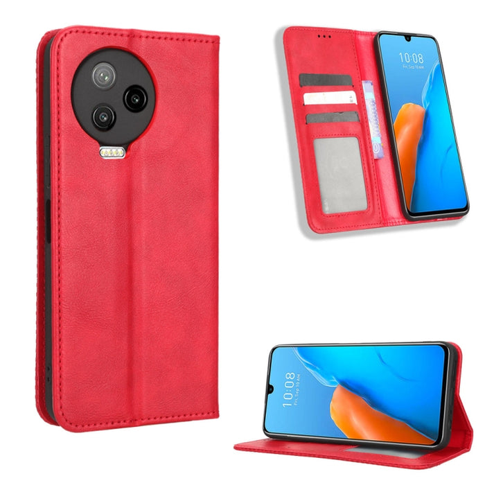 Caja de teléfono de cuero con textura retro con hebilla magnética, For Tecno Pop 6 Pro BE8, For Infinix Hot 20i, For Infinix Note 12 Pro 4G X676B, For Tecno Pova Neo 2, For Xiaomi Redmi 11 Prime 4G, For Xiaomi Redmi A1+, For Xiaomi Redmi Note 12 5G    ...