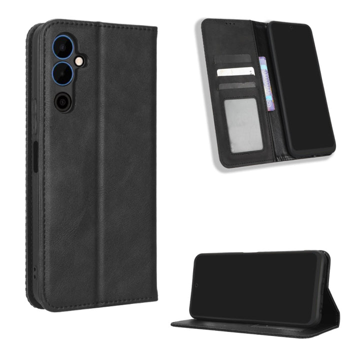Caja de teléfono de cuero con textura retro con hebilla magnética, For Tecno Pop 6 Pro BE8, For Infinix Hot 20i, For Infinix Note 12 Pro 4G X676B, For Tecno Pova Neo 2, For Xiaomi Redmi 11 Prime 4G, For Xiaomi Redmi A1+, For Xiaomi Redmi Note 12 5G    ...