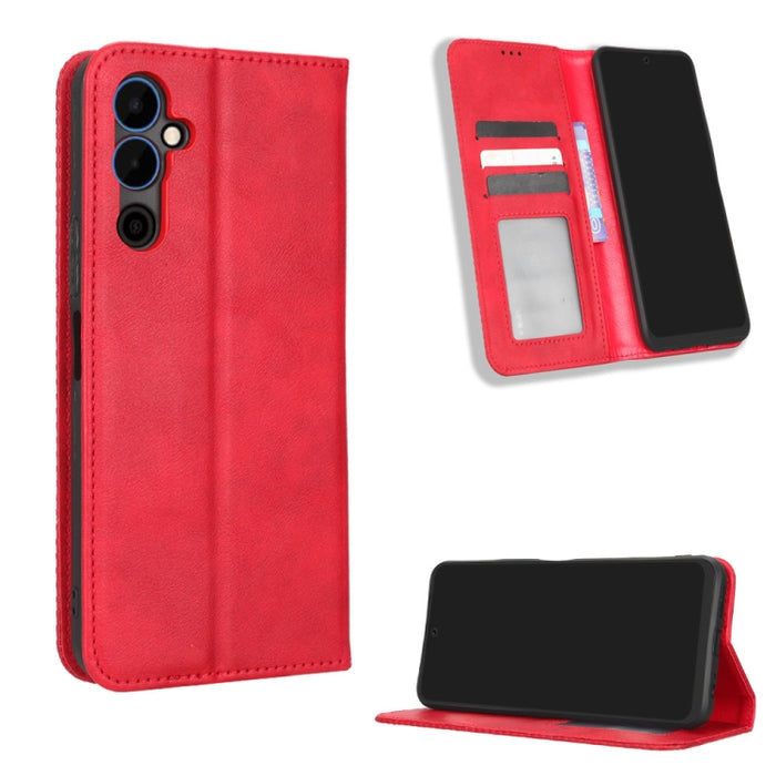 Caja de teléfono de cuero con textura retro con hebilla magnética, For Tecno Pop 6 Pro BE8, For Infinix Hot 20i, For Infinix Note 12 Pro 4G X676B, For Tecno Pova Neo 2, For Xiaomi Redmi 11 Prime 4G, For Xiaomi Redmi A1+, For Xiaomi Redmi Note 12 5G    ...