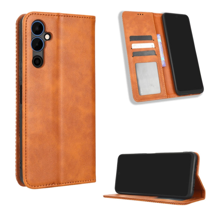Caja de teléfono de cuero con textura retro con hebilla magnética, For Tecno Pop 6 Pro BE8, For Infinix Hot 20i, For Infinix Note 12 Pro 4G X676B, For Tecno Pova Neo 2, For Xiaomi Redmi 11 Prime 4G, For Xiaomi Redmi A1+, For Xiaomi Redmi Note 12 5G    ...