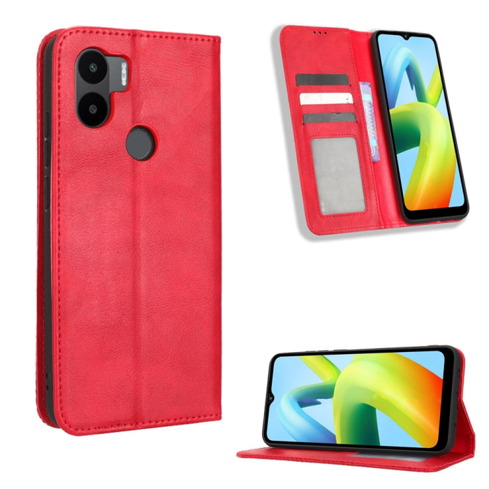 Caja de teléfono de cuero con textura retro con hebilla magnética, For Tecno Pop 6 Pro BE8, For Infinix Hot 20i, For Infinix Note 12 Pro 4G X676B, For Tecno Pova Neo 2, For Xiaomi Redmi 11 Prime 4G, For Xiaomi Redmi A1+, For Xiaomi Redmi Note 12 5G    ...