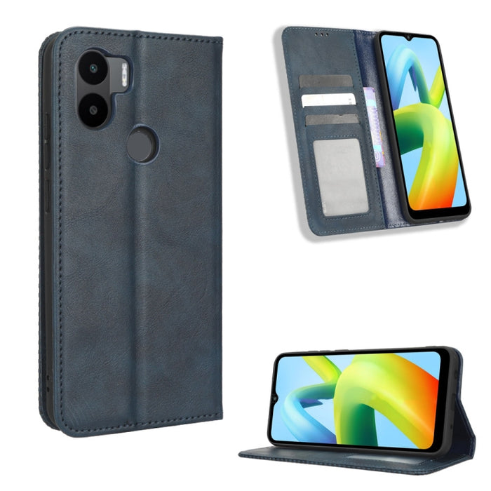 Caja de teléfono de cuero con textura retro con hebilla magnética, For Tecno Pop 6 Pro BE8, For Infinix Hot 20i, For Infinix Note 12 Pro 4G X676B, For Tecno Pova Neo 2, For Xiaomi Redmi 11 Prime 4G, For Xiaomi Redmi A1+, For Xiaomi Redmi Note 12 5G    ...