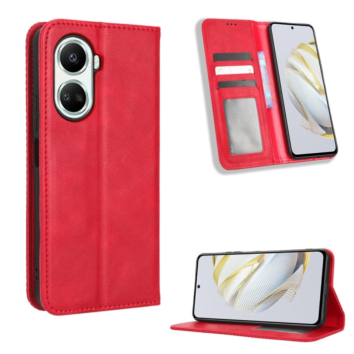 Caja de teléfono de cuero con textura retro con hebilla magnética, For Tecno Pop 6 Pro BE8, For Infinix Hot 20i, For Infinix Note 12 Pro 4G X676B, For Tecno Pova Neo 2, For Xiaomi Redmi 11 Prime 4G, For Xiaomi Redmi A1+, For Xiaomi Redmi Note 12 5G    ...