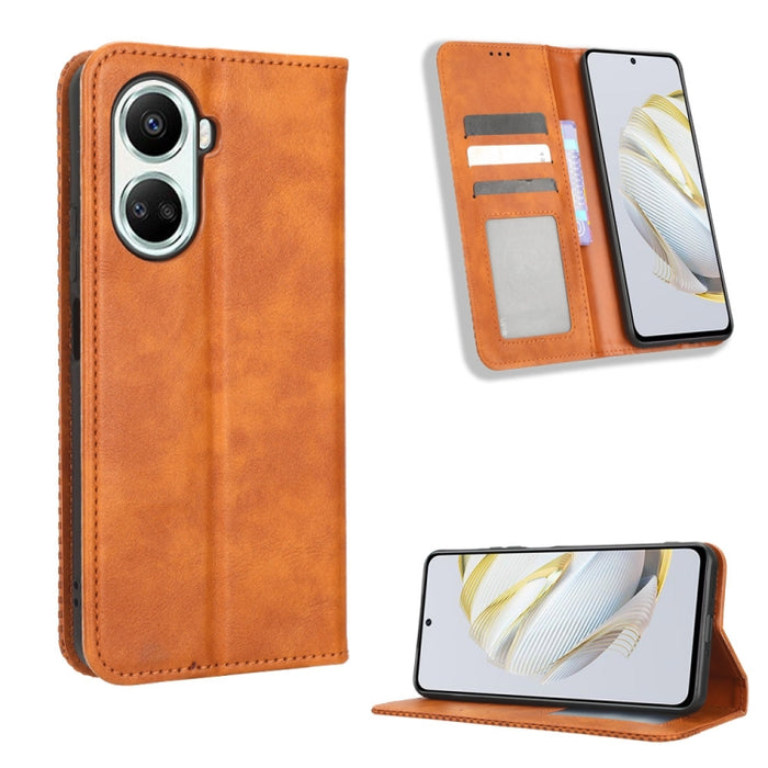 Caja de teléfono de cuero con textura retro con hebilla magnética, For Tecno Pop 6 Pro BE8, For Infinix Hot 20i, For Infinix Note 12 Pro 4G X676B, For Tecno Pova Neo 2, For Xiaomi Redmi 11 Prime 4G, For Xiaomi Redmi A1+, For Xiaomi Redmi Note 12 5G    ...