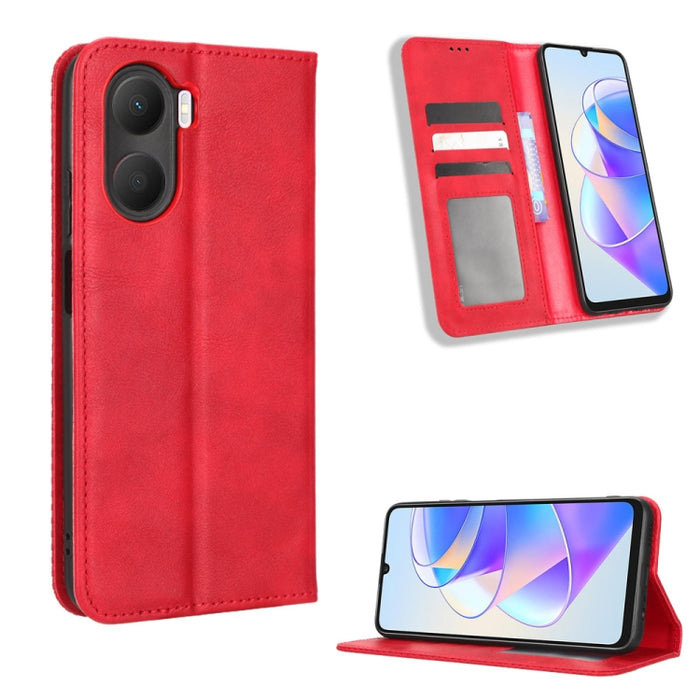Caja de teléfono de cuero con textura retro con hebilla magnética, For Tecno Pop 6 Pro BE8, For Infinix Hot 20i, For Infinix Note 12 Pro 4G X676B, For Tecno Pova Neo 2, For Xiaomi Redmi 11 Prime 4G, For Xiaomi Redmi A1+, For Xiaomi Redmi Note 12 5G    ...