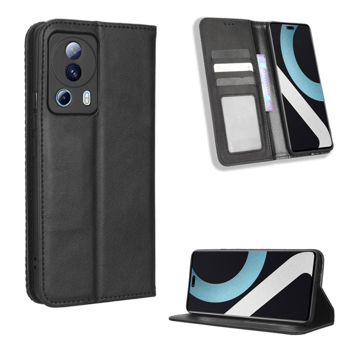 Caja de teléfono de cuero con textura retro con hebilla magnética, For Tecno Pop 6 Pro BE8, For Infinix Hot 20i, For Infinix Note 12 Pro 4G X676B, For Tecno Pova Neo 2, For Xiaomi Redmi 11 Prime 4G, For Xiaomi Redmi A1+, For Xiaomi Redmi Note 12 5G    ...