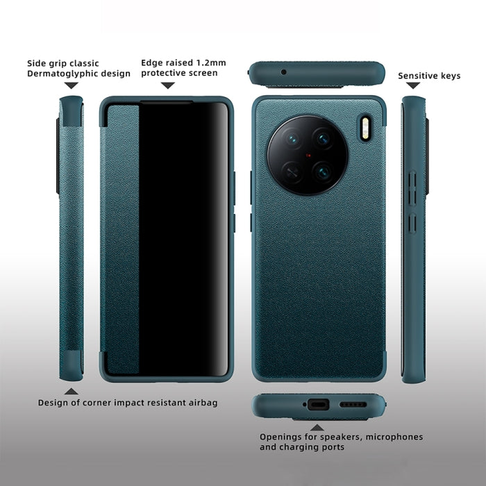 Estuche de cuero con tapa horizontal a prueba de golpes con ventana lateral magnética, For vivo X90, For vivo X90 Pro, For vivo X90 Pro+, For Xiaomi 13, For Xiaomi 13 Pro