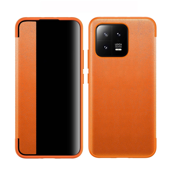 Estuche de cuero con tapa horizontal a prueba de golpes con ventana lateral magnética, For vivo X90, For vivo X90 Pro, For vivo X90 Pro+, For Xiaomi 13, For Xiaomi 13 Pro