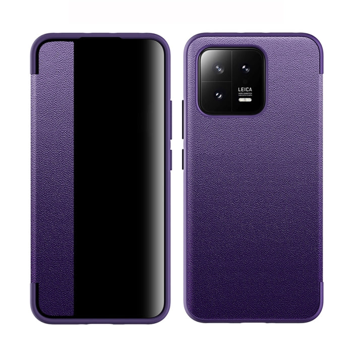 Estuche de cuero con tapa horizontal a prueba de golpes con ventana lateral magnética, For vivo X90, For vivo X90 Pro, For vivo X90 Pro+, For Xiaomi 13, For Xiaomi 13 Pro