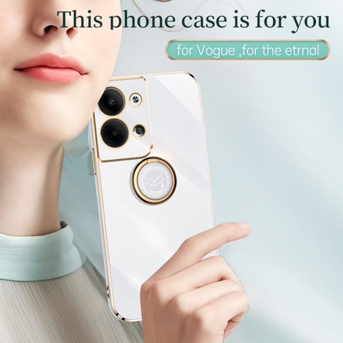 XINLI Straight Edge 6D Electroplate TPU Funda para teléfono con soporte para anillo, For OPPO Reno9 Pro+, For Xiaomi 13 Pro