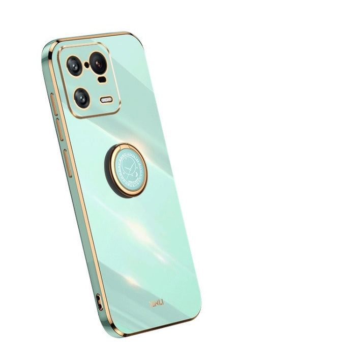 XINLI Straight Edge 6D Electroplate TPU Funda para teléfono con soporte para anillo, For OPPO Reno9 Pro+, For Xiaomi 13 Pro