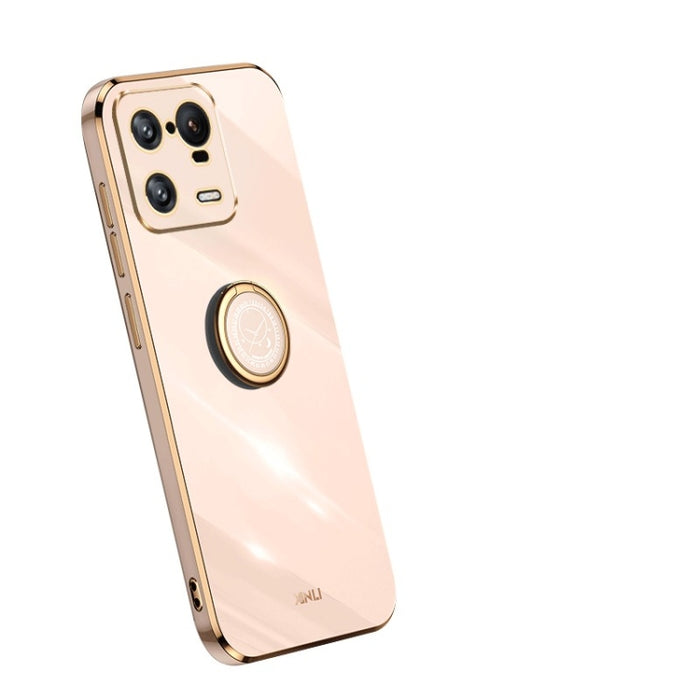 XINLI Straight Edge 6D Electroplate TPU Funda para teléfono con soporte para anillo, For OPPO Reno9 Pro+, For Xiaomi 13 Pro