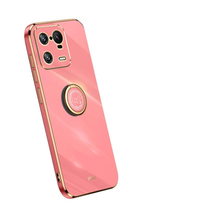 XINLI Straight Edge 6D Electroplate TPU Funda para teléfono con soporte para anillo, For OPPO Reno9 Pro+, For Xiaomi 13 Pro