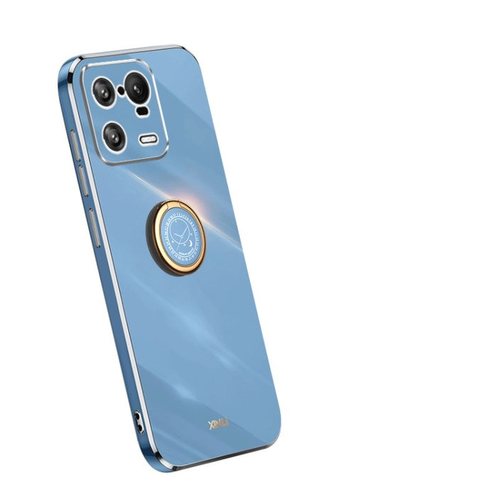XINLI Straight Edge 6D Electroplate TPU Funda para teléfono con soporte para anillo, For OPPO Reno9 Pro+, For Xiaomi 13 Pro
