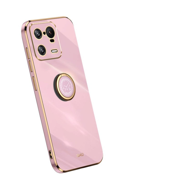 XINLI Straight Edge 6D Electroplate TPU Funda para teléfono con soporte para anillo, For OPPO Reno9 Pro+, For Xiaomi 13 Pro