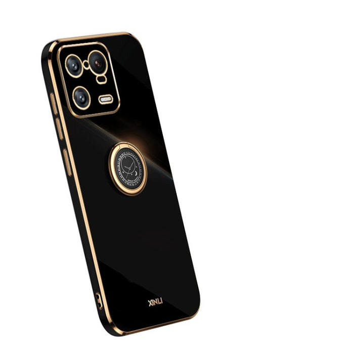 XINLI Straight Edge 6D Electroplate TPU Funda para teléfono con soporte para anillo, For OPPO Reno9 Pro+, For Xiaomi 13 Pro