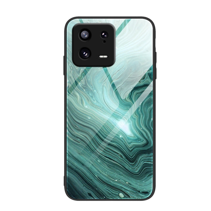 Caja de teléfono de vidrio con patrón de mármol, For Xiaomi 13, For Xiaomi 13 Pro, For Xiaomi Redmi A1+, For OPPO A1 Pro
