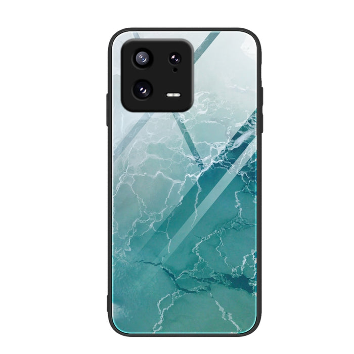 Caja de teléfono de vidrio con patrón de mármol, For Xiaomi 13, For Xiaomi 13 Pro, For Xiaomi Redmi A1+, For OPPO A1 Pro