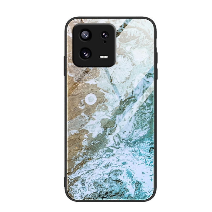 Caja de teléfono de vidrio con patrón de mármol, For Xiaomi 13, For Xiaomi 13 Pro, For Xiaomi Redmi A1+, For OPPO A1 Pro