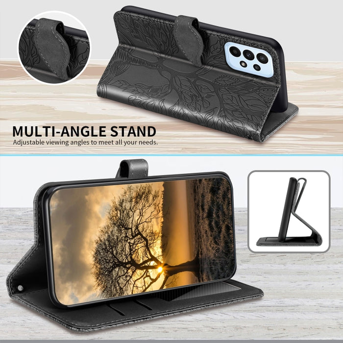 Estuche para teléfono de cuero con estampado de árbol de vida, For Samsung Galaxy A24 5G, For Samsung Galaxy A54 5G, For Samsung Galaxy A34 5G, For Xiaomi Redmi A1, For Xiaomi 13, For Xiaomi 13 Pro, For Xiaomi 12T