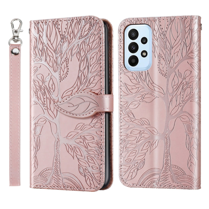 Estuche para teléfono de cuero con estampado de árbol de vida, For Samsung Galaxy A24 5G, For Samsung Galaxy A54 5G, For Samsung Galaxy A34 5G, For Xiaomi Redmi A1, For Xiaomi 13, For Xiaomi 13 Pro, For Xiaomi 12T