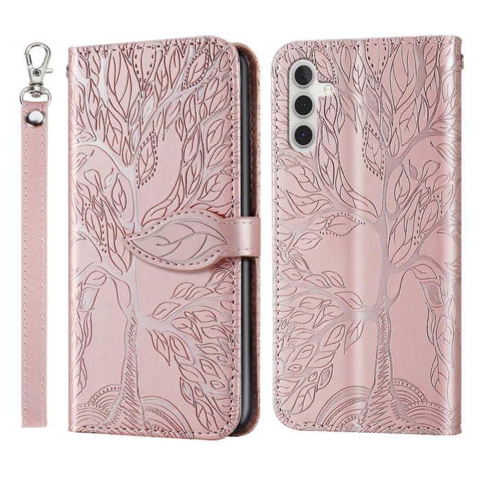 Estuche para teléfono de cuero con estampado de árbol de vida, For Samsung Galaxy A24 5G, For Samsung Galaxy A54 5G, For Samsung Galaxy A34 5G, For Xiaomi Redmi A1, For Xiaomi 13, For Xiaomi 13 Pro, For Xiaomi 12T