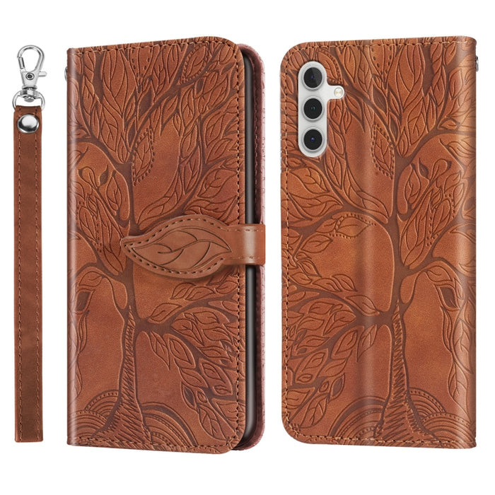 Estuche para teléfono de cuero con estampado de árbol de vida, For Samsung Galaxy A24 5G, For Samsung Galaxy A54 5G, For Samsung Galaxy A34 5G, For Xiaomi Redmi A1, For Xiaomi 13, For Xiaomi 13 Pro, For Xiaomi 12T