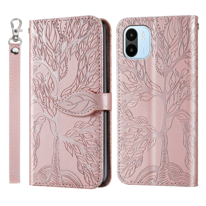 Estuche para teléfono de cuero con estampado de árbol de vida, For Samsung Galaxy A24 5G, For Samsung Galaxy A54 5G, For Samsung Galaxy A34 5G, For Xiaomi Redmi A1, For Xiaomi 13, For Xiaomi 13 Pro, For Xiaomi 12T