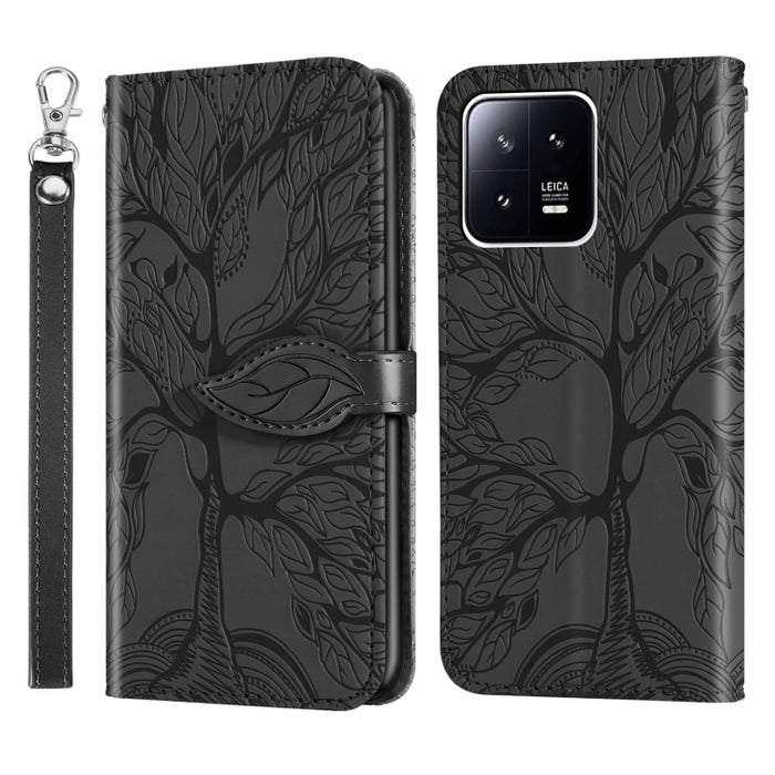 Estuche para teléfono de cuero con estampado de árbol de vida, For Samsung Galaxy A24 5G, For Samsung Galaxy A54 5G, For Samsung Galaxy A34 5G, For Xiaomi Redmi A1, For Xiaomi 13, For Xiaomi 13 Pro, For Xiaomi 12T