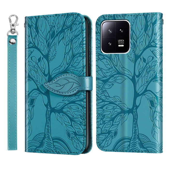 Estuche para teléfono de cuero con estampado de árbol de vida, For Samsung Galaxy A24 5G, For Samsung Galaxy A54 5G, For Samsung Galaxy A34 5G, For Xiaomi Redmi A1, For Xiaomi 13, For Xiaomi 13 Pro, For Xiaomi 12T