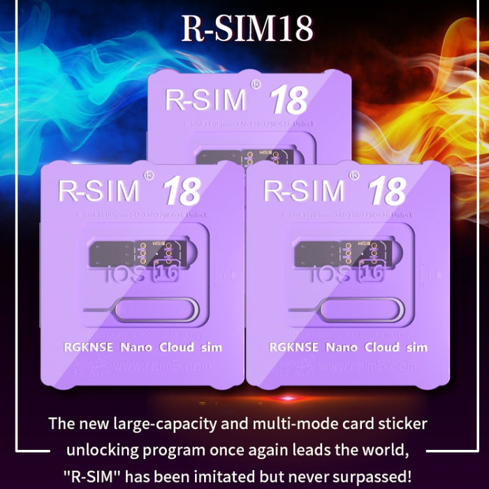 R-SIM 18 se convierte bloqueado en una tarjeta de desbloqueo universal 5G del sistema iOS16 desbloqueado