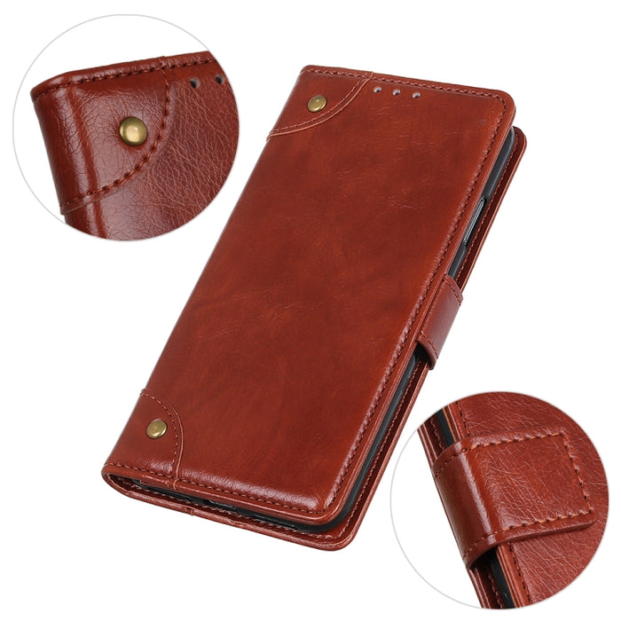 Estuche para teléfono de cuero con textura de napa con hebilla de cobre, For Motorola Moto Edge 40 Pro 5G / X40 / X40 Pro, For Xiaomi 13, For Xiaomi 13 Pro