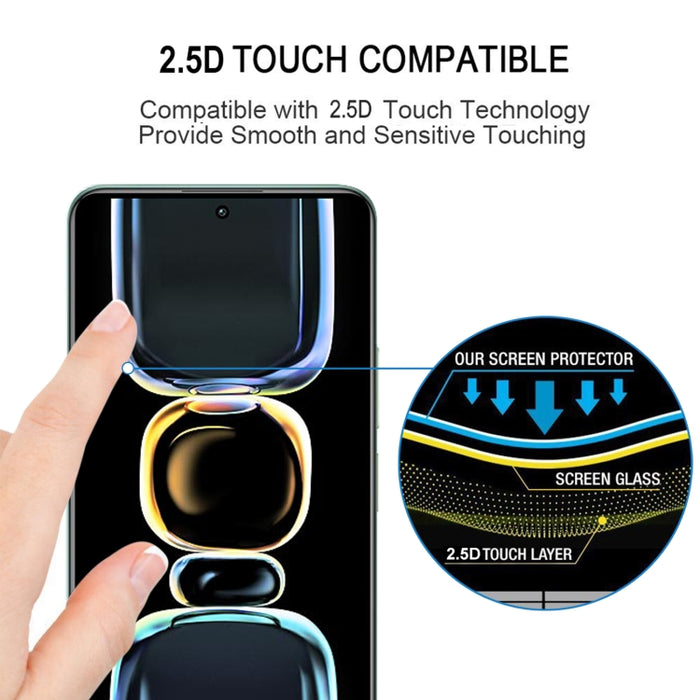 Pegamento completo Protector de pantalla de cubierta completa Película de vidrio templado, For Xiaomi Redmi K60 (1 PC)