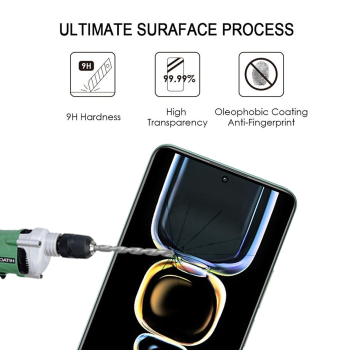Pegamento completo Protector de pantalla de cubierta completa Película de vidrio templado, For Xiaomi Redmi K60 (1 PC)