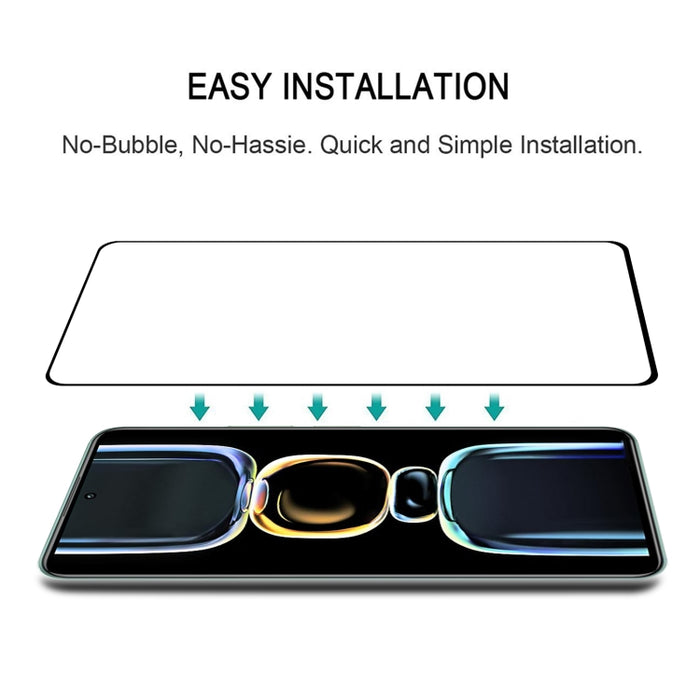 Pegamento completo Protector de pantalla de cubierta completa Película de vidrio templado, For Xiaomi Redmi K60 (1 PC)