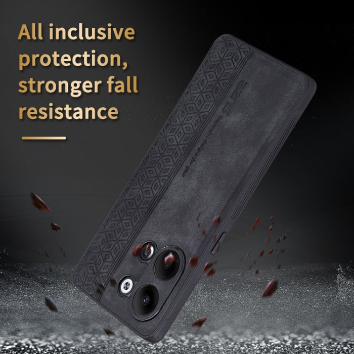Estuche para teléfono con sensación de piel en relieve AZNS 3D, For OPPO Reno9 / Reno9 Pro, For Honor 80 SE, For Xiaomi 13 Pro