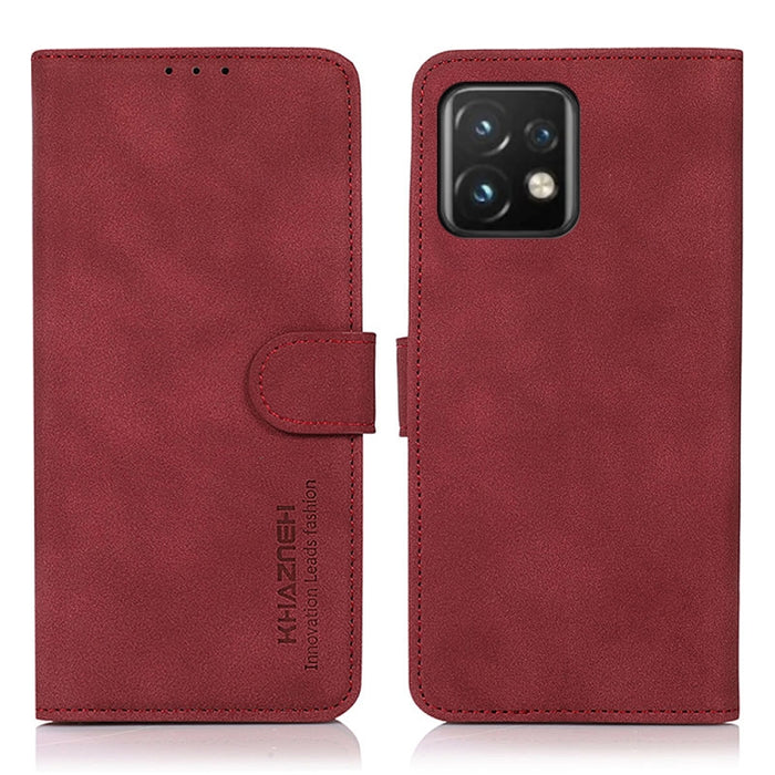 KHAZNEH Estuche para teléfono de cuero con textura mate, For Motorola Moto X40 Pro, For Xiaomi 13 Pro, For Xiaomi 13