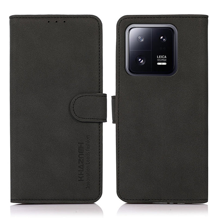 KHAZNEH Estuche para teléfono de cuero con textura mate, For Motorola Moto X40 Pro, For Xiaomi 13 Pro, For Xiaomi 13