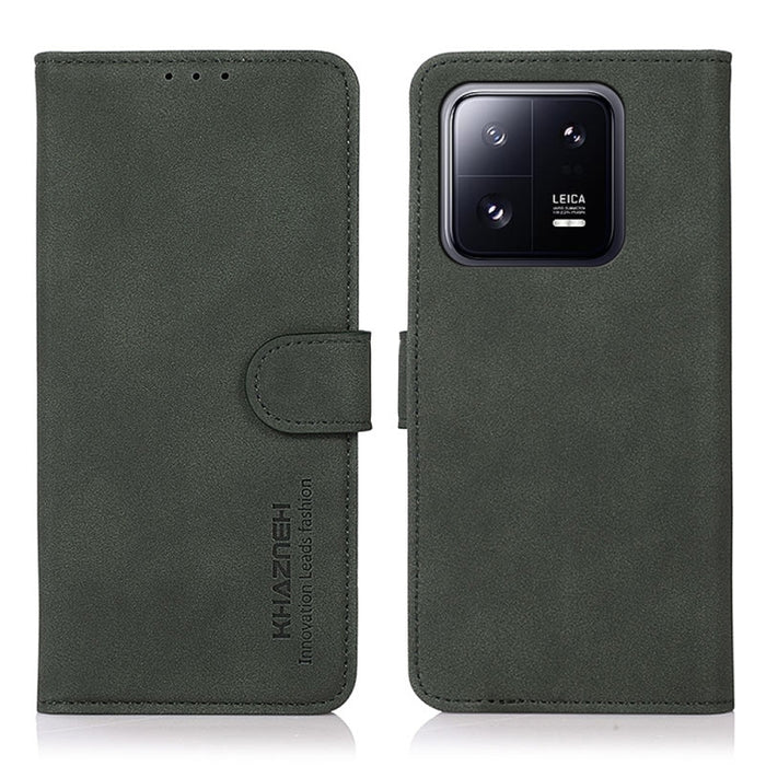 KHAZNEH Estuche para teléfono de cuero con textura mate, For Motorola Moto X40 Pro, For Xiaomi 13 Pro, For Xiaomi 13