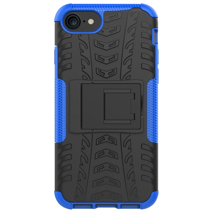 Estuche protector de TPU + PC a prueba de golpes con textura de neumático con soporte