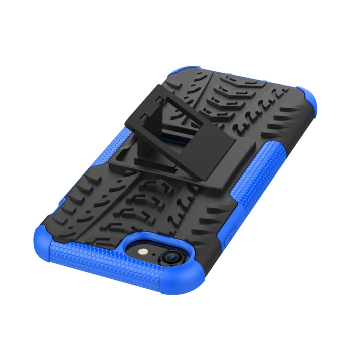 Estuche protector de TPU + PC a prueba de golpes con textura de neumático con soporte
