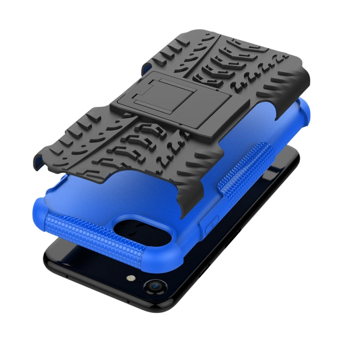 Estuche protector de TPU + PC a prueba de golpes con textura de neumático con soporte