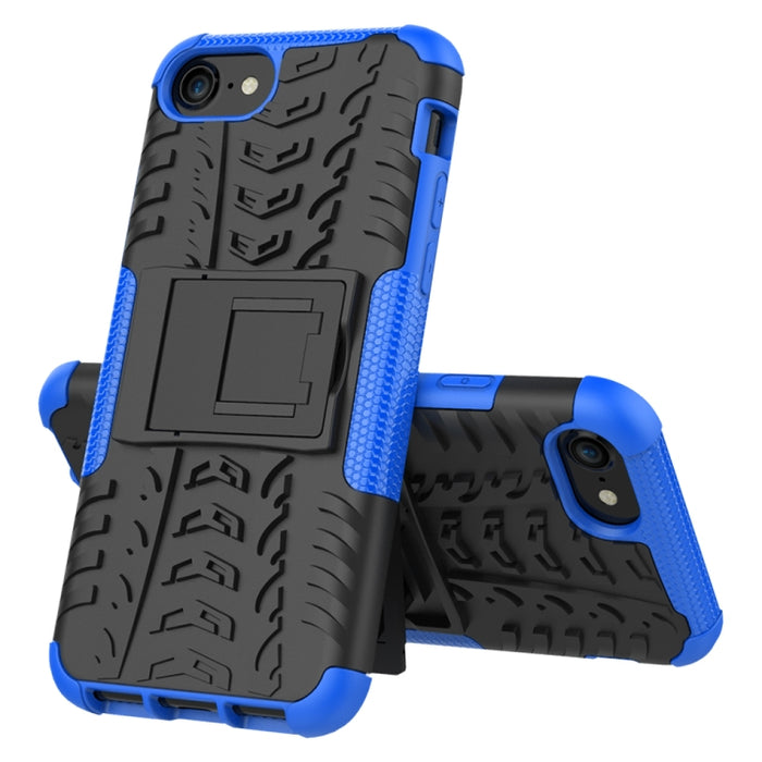 Estuche protector de TPU + PC a prueba de golpes con textura de neumático con soporte