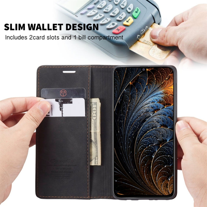 CaseMe-013 Estuche de cuero con tapa horizontal multifuncional con ranura para tarjeta y soporte y billetera, For Galaxy M31, For Xiaomi Redmi K30 Pro, For Galaxy M30S / M21