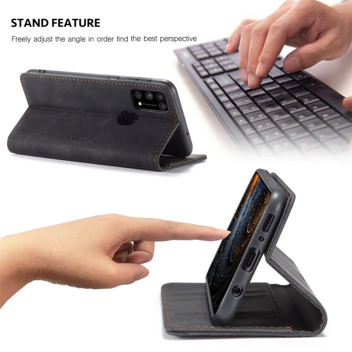 CaseMe-013 Estuche de cuero con tapa horizontal multifuncional con ranura para tarjeta y soporte y billetera, For Galaxy M31, For Xiaomi Redmi K30 Pro, For Galaxy M30S / M21