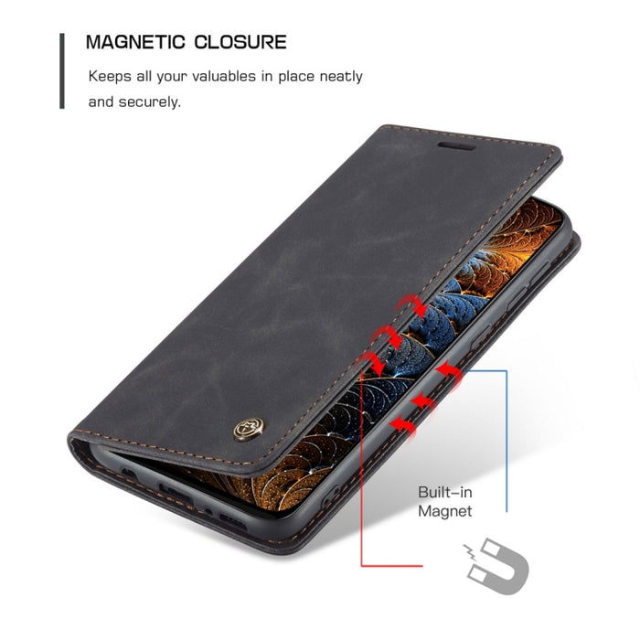 CaseMe-013 Estuche de cuero con tapa horizontal multifuncional con ranura para tarjeta y soporte y billetera, For Galaxy M31, For Xiaomi Redmi K30 Pro, For Galaxy M30S / M21
