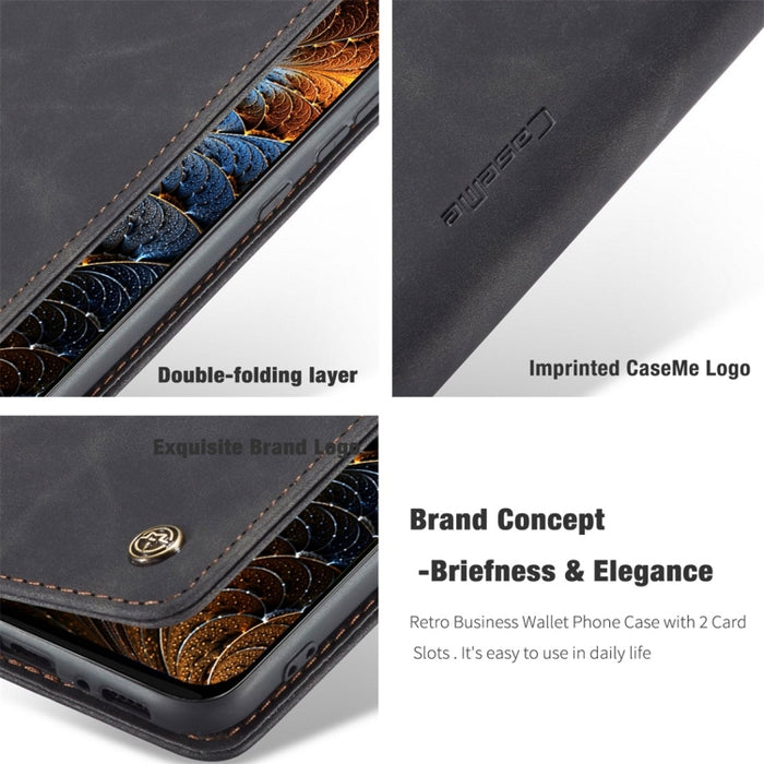 CaseMe-013 Estuche de cuero con tapa horizontal multifuncional con ranura para tarjeta y soporte y billetera, For Galaxy M31, For Xiaomi Redmi K30 Pro, For Galaxy M30S / M21