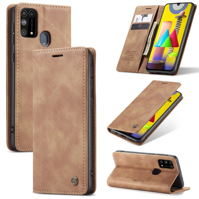 CaseMe-013 Estuche de cuero con tapa horizontal multifuncional con ranura para tarjeta y soporte y billetera, For Galaxy M31, For Xiaomi Redmi K30 Pro, For Galaxy M30S / M21