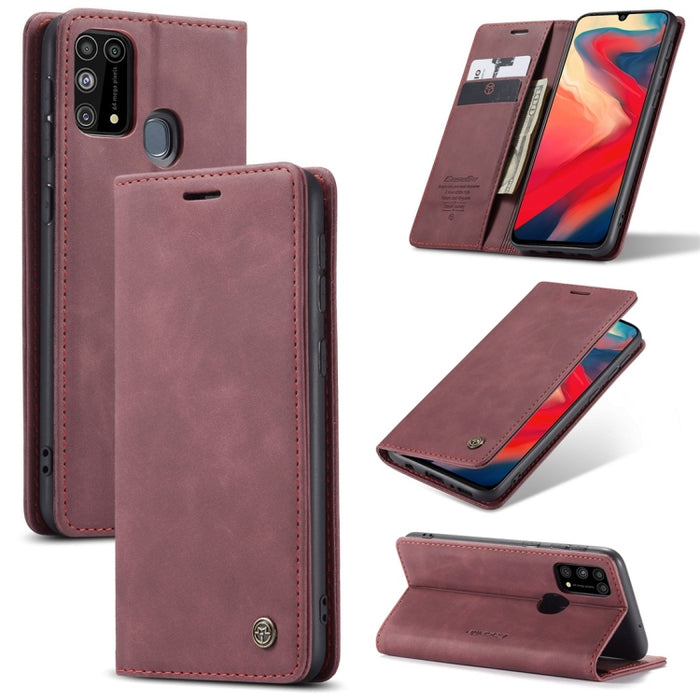CaseMe-013 Estuche de cuero con tapa horizontal multifuncional con ranura para tarjeta y soporte y billetera, For Galaxy M31, For Xiaomi Redmi K30 Pro, For Galaxy M30S / M21